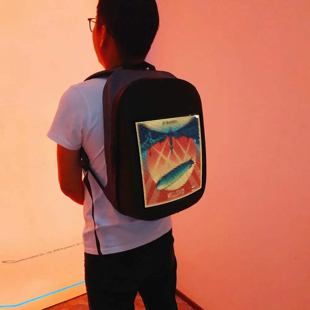 Mochila Com Display Led Tela de Publicidade