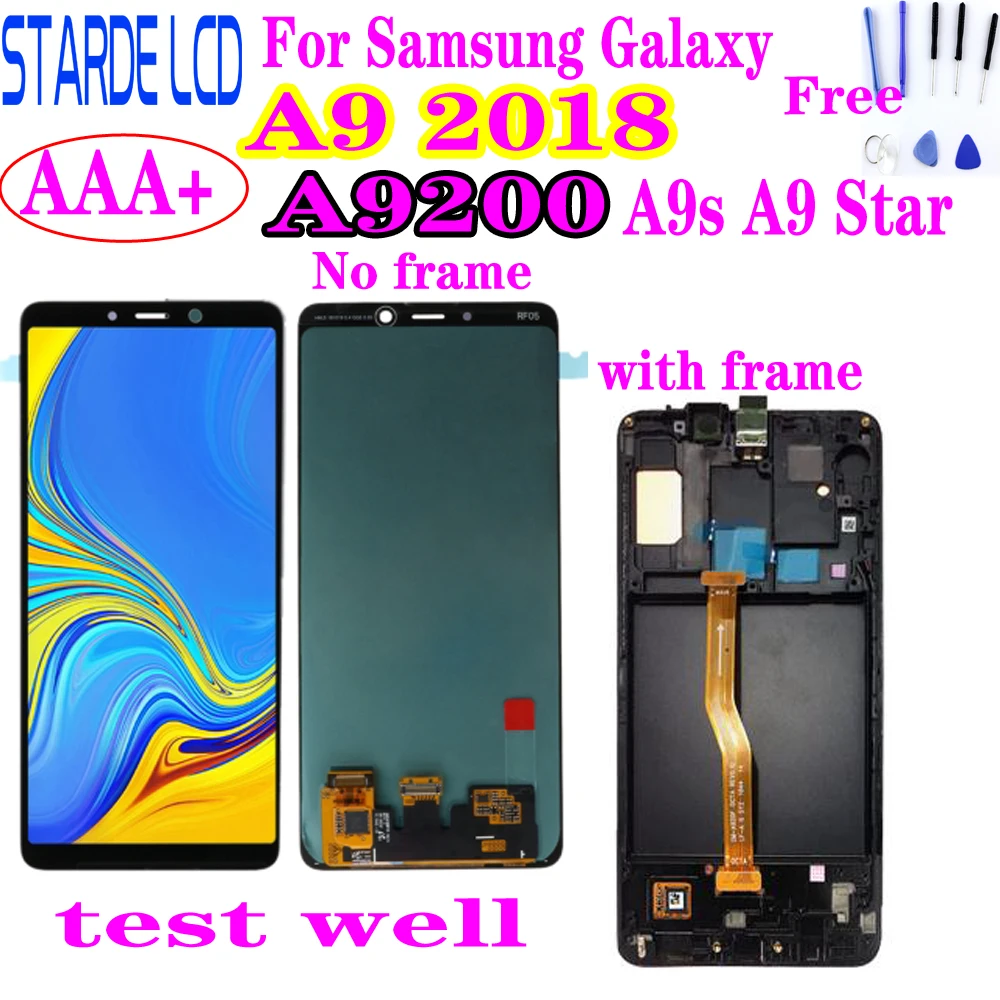 

6.3''For Samsung Galaxy A9 2018 LCD A9s A9 Star Pro LCD Display with frame Touch Screen Digitizer Assembly for Samsung A9200 lcd