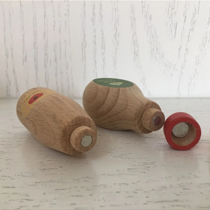 Деревянная бутылка для соуса с молоком Кухня Еда приготовление пищи ролевые игры ребенок развивающие игрушки