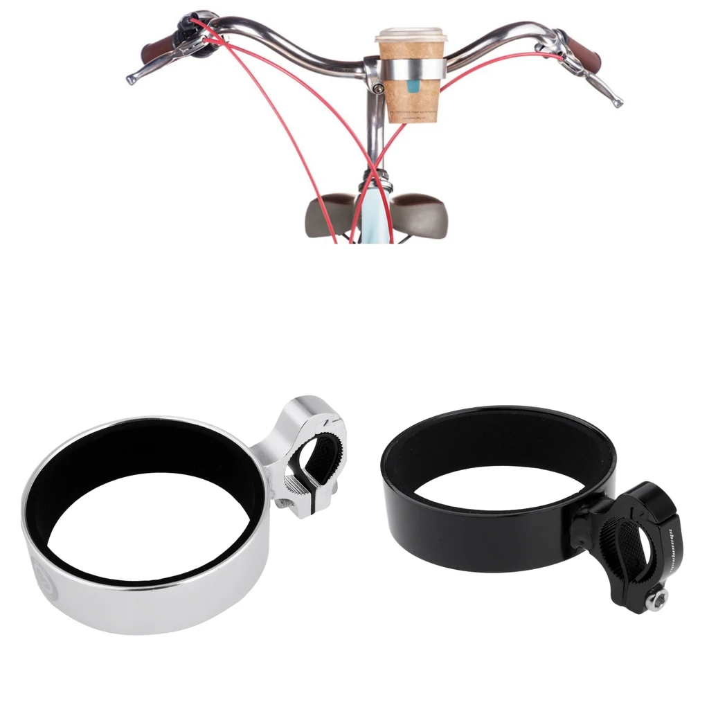 Aluminum Alloy Bicycle Cup Holder - Water Drink Coffee Cup Bottle Bike Handlebar Mount - Lightweight & Durable