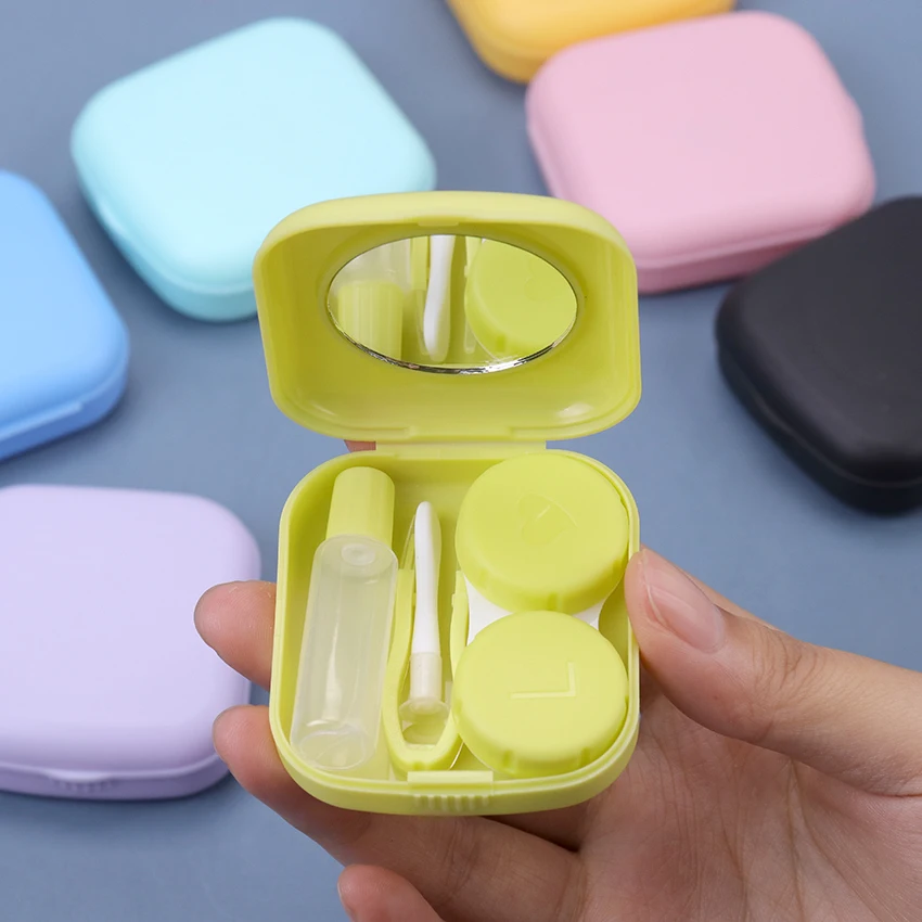 Travel Essentials: Mini Contact Lens Case with Mirror - Compact & Convenient