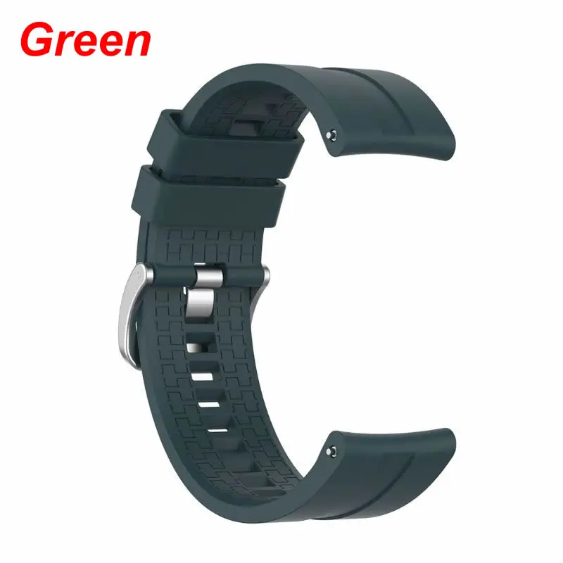 Green Спортивные наручные силиконовые часы ремешок для huawei Часы GT2 46 мм gear S3 Classic - Цвет: Green