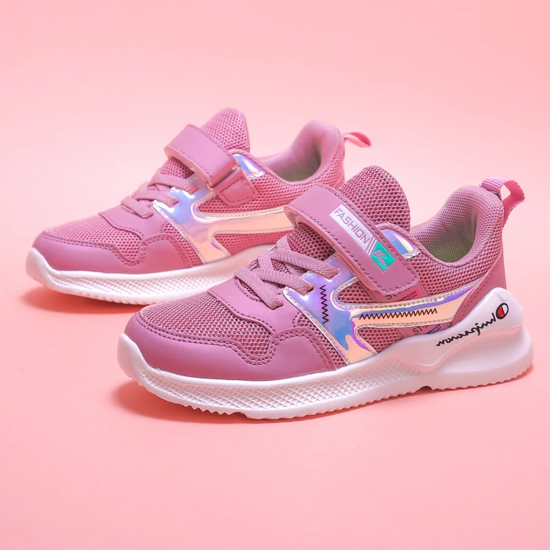 Kids Girls Sports Shoes Cute Children Mesh Sneakers Light Running Shoes Casual for Student Breathable  SD097