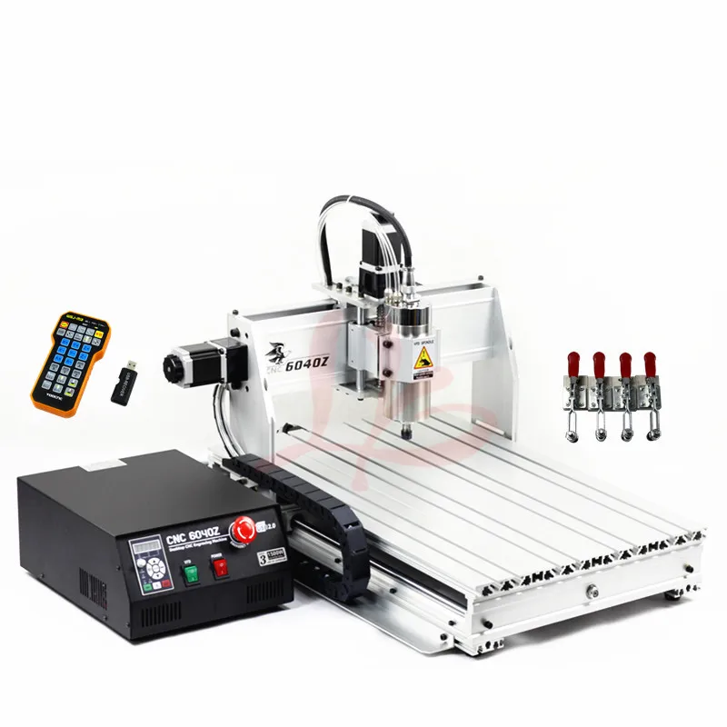 

3 axis CNC Router 6040 1.5KW spindle and USB port wood carving machine mini lathe