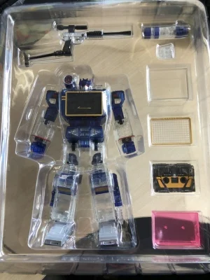 Трансформация G1 THF THF01J THF01-J Soundwave лента walkman MasterPiece MP13 негабаритных 23 см аниме фигурка робота детские игрушки - Цвет: Transparent(With Box