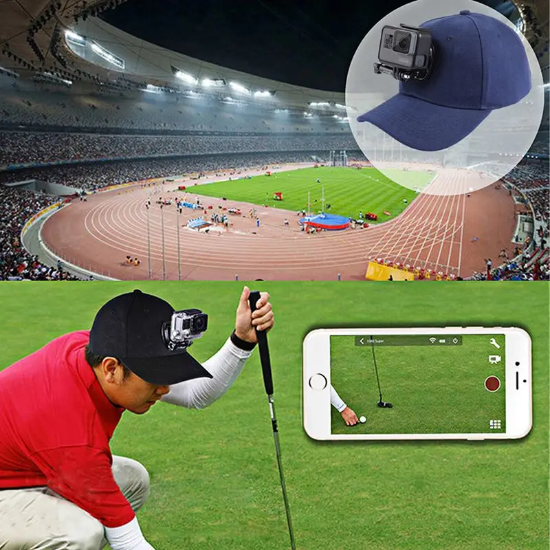 Для Go Pro Аксессуары Открытый шляпа от солнца Topi бейсболка W/держатель крепление для GoPro HERO5 HERO4 Session HERO 5 4 3 2 1 синий