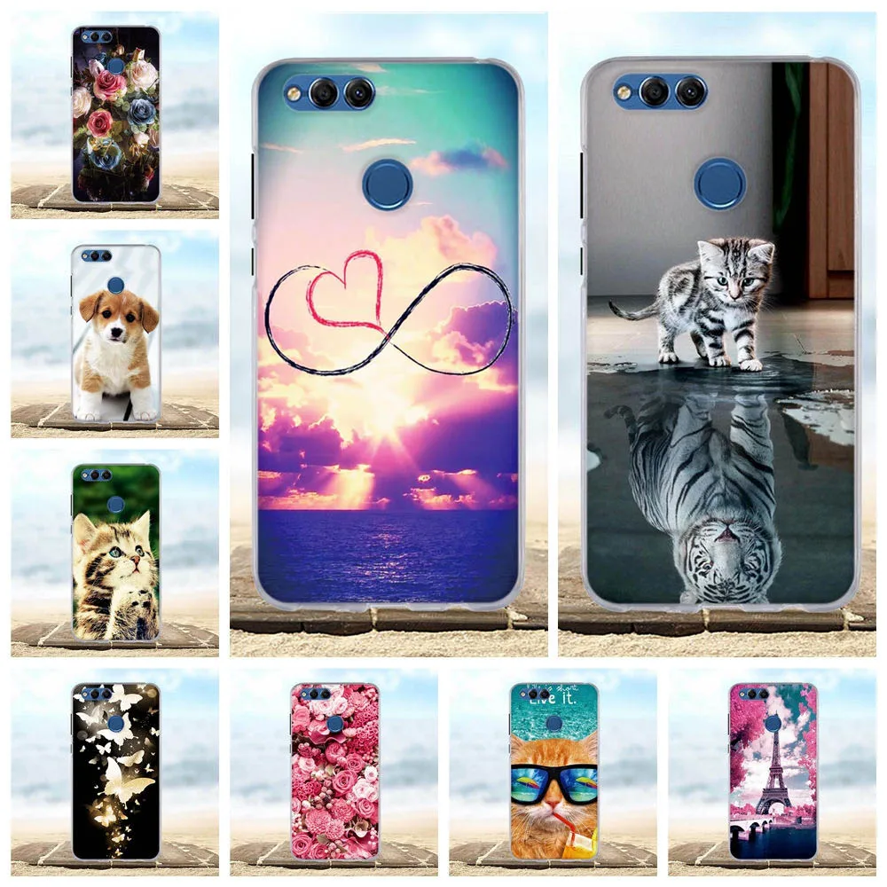 Чехол для Huawei Honor 7X милый чехол с 3D рисунком 7x мягкий силиконовый L21 L22 L24 AL10 чехлы