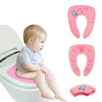 

Baby Travel Folding Potty Toilet Child Foldable Toilet Seat Child Auxiliary Toilet Portable Baby Toilet Male And Female Baby Toi