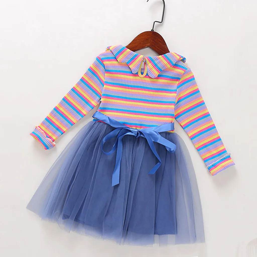 baby girl clothes winter dress Toddler infant Baby Girls Rainbow