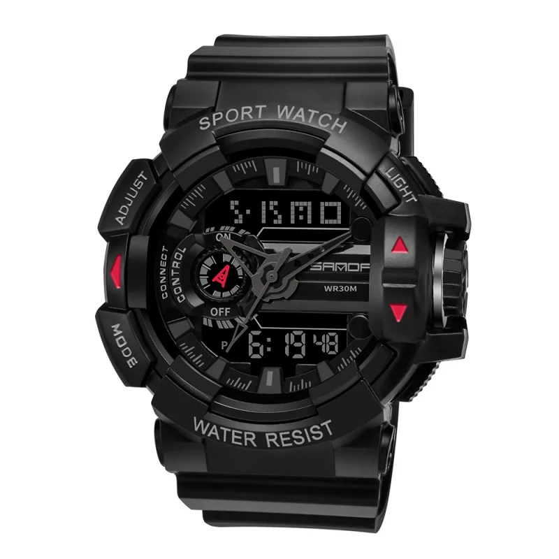 SANDA New Fashion Men Sports Watches Men Quartz Analog LED Digital Clock Man Military Waterproof Watch Relogio Masculino 