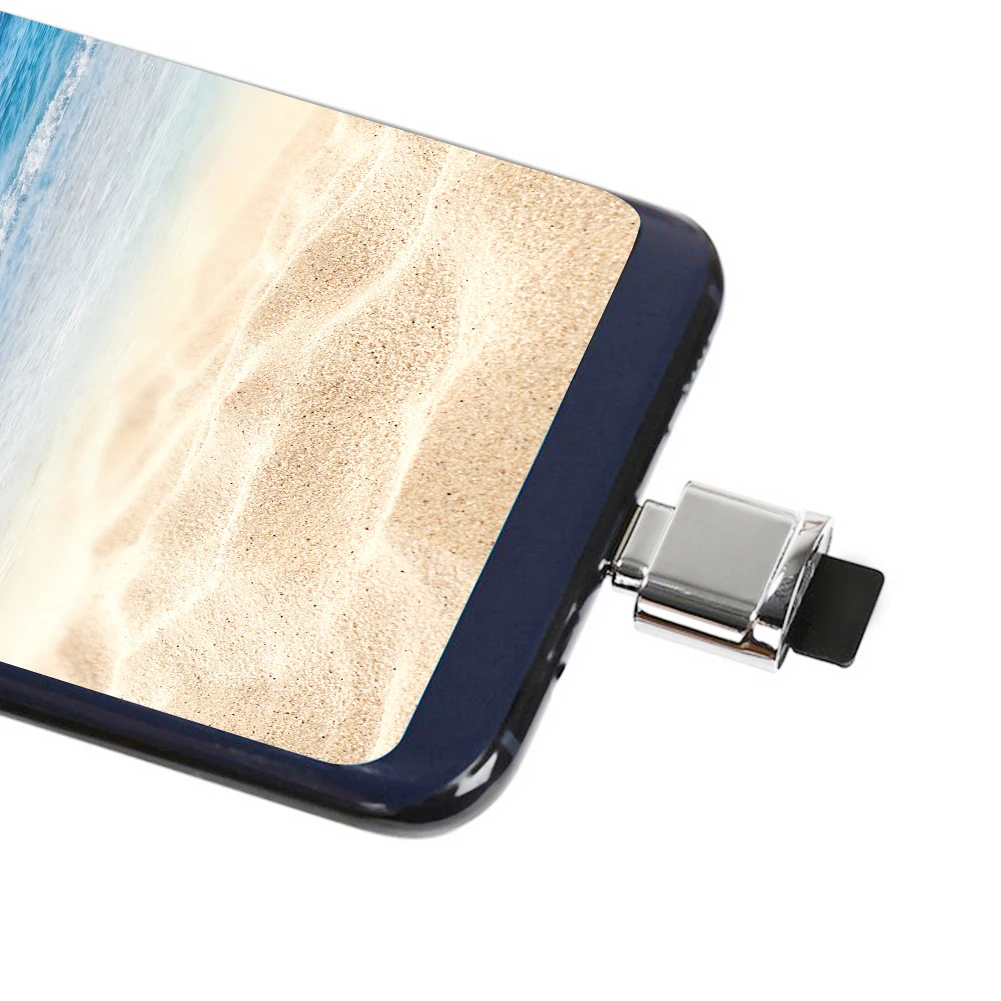 OTG адаптер для tf-карты универсальный преобразователь из цинкового сплава Micro USB 2,0 передача данных флэш-памяти мини-кард-ридер для type C