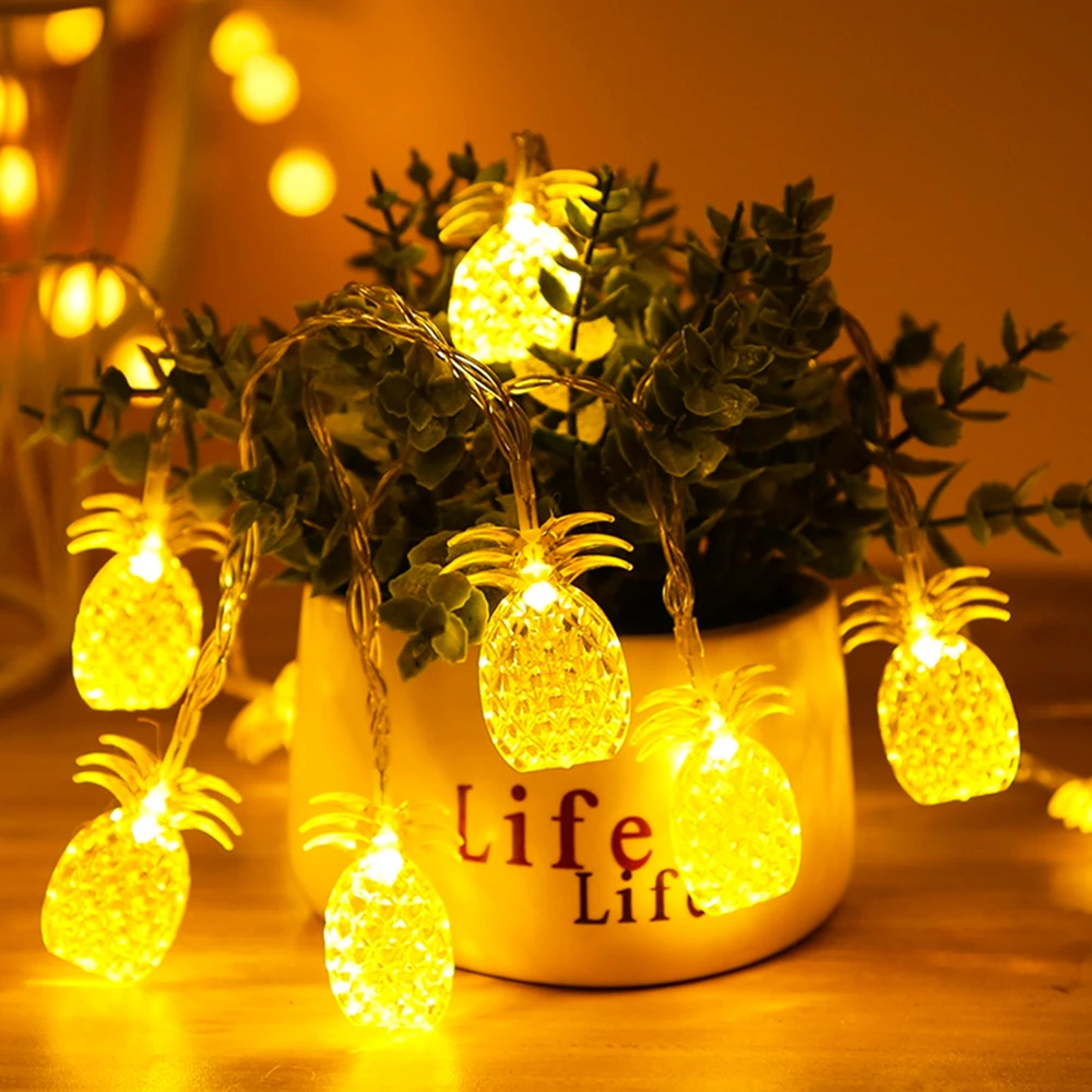 LED pineapple fruit string lights colorful garland string fairy lights USB battery-powered lanterns Christmas wedding decoration twinkle lights String Lights