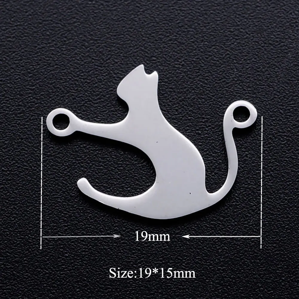 5 шт./лот подвеска Кот Китти оптовая продажа коннекторы из нержавеющей стали 100%