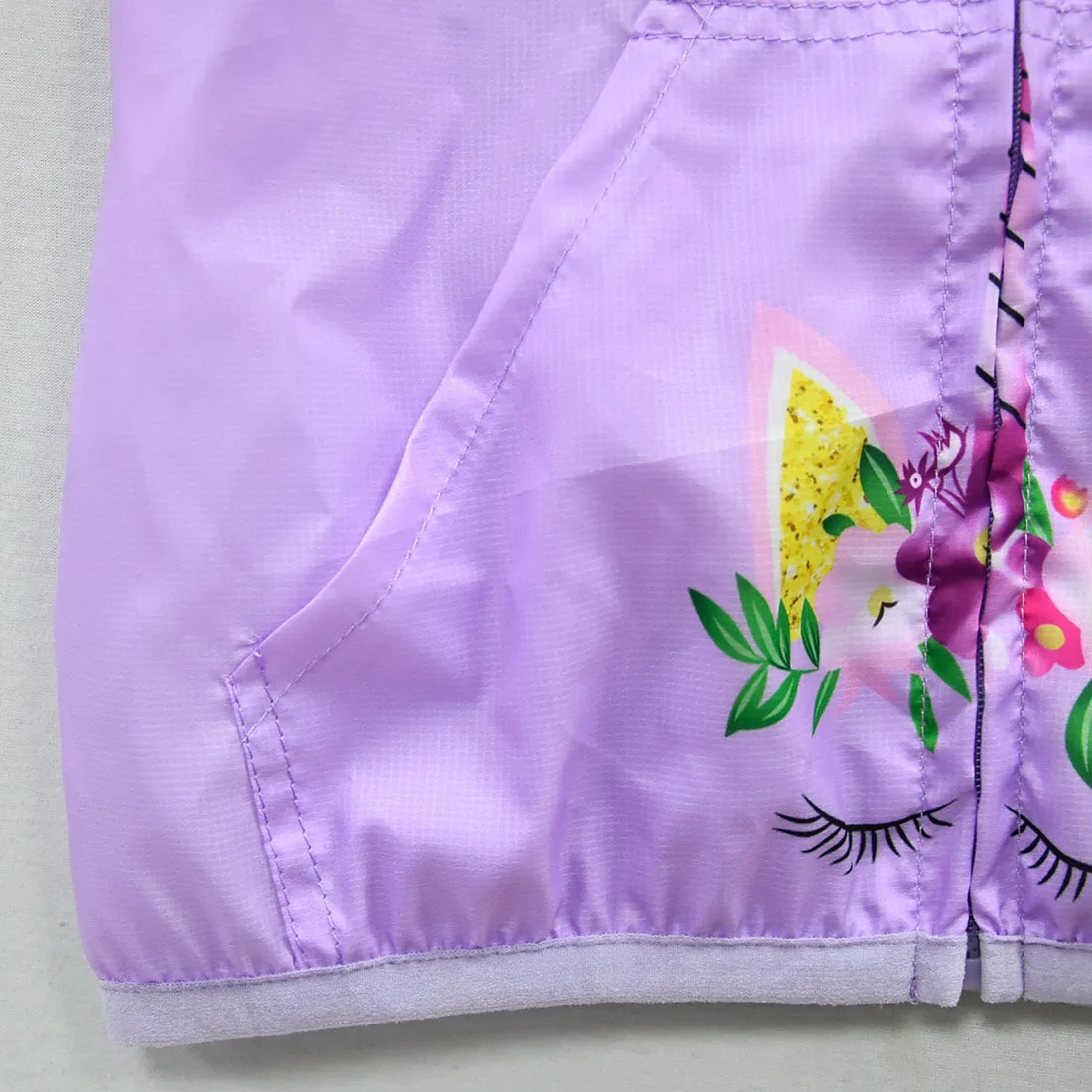 Новинка; модная детская одежда для защиты от солнца; рубашка с рисунком единорога для девочек; детская Солнцезащитная куртка с капюшоном розового цвета для девочек