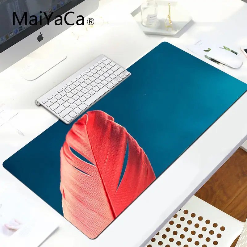 LockEdge 30x80cm Красивое аниме maiyaca, Цветной силиконовый коврик с перьями для мыши, игровой большой коврик для мыши, компьютерный коврик для ПК, игровой коврик для мыши - Цвет: LockEdge 30x80cm