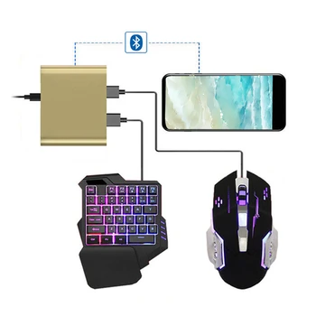 

Bluetooth 4.0 Keyboard Mouse Converter For IOS Android Wireless Adapter Mobile Game Plug And Play High Speed Gamepad Controller