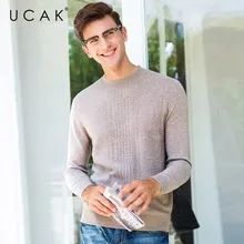 *#Best Price UCAK Brand Pure Merino Wool Sweater Men Pull Homme Casual O-Neck Pullover Men Clothes Autumn Winter Warm Cashmere Sweaters U3075 *#Best Price UCAK Brand Pure Merino Wool Sweater Men Pull Homme Casual O-Neck Pullover Men Clothes Autumn Winter Warm Cashmere Sweaters U3075