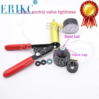 

ERIKC Universal Common Rail CRS Injector Valve Assembly Leaking Tester Tightness Diagnsotic Tool With Vacuum Gauge HNBR Seal