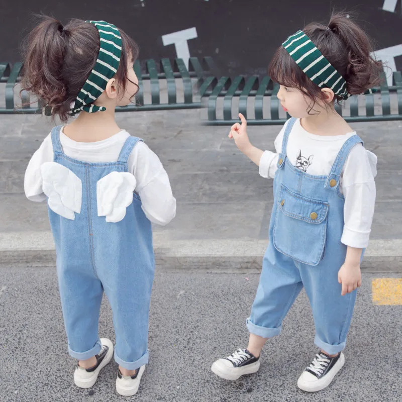 little girls denim overalls