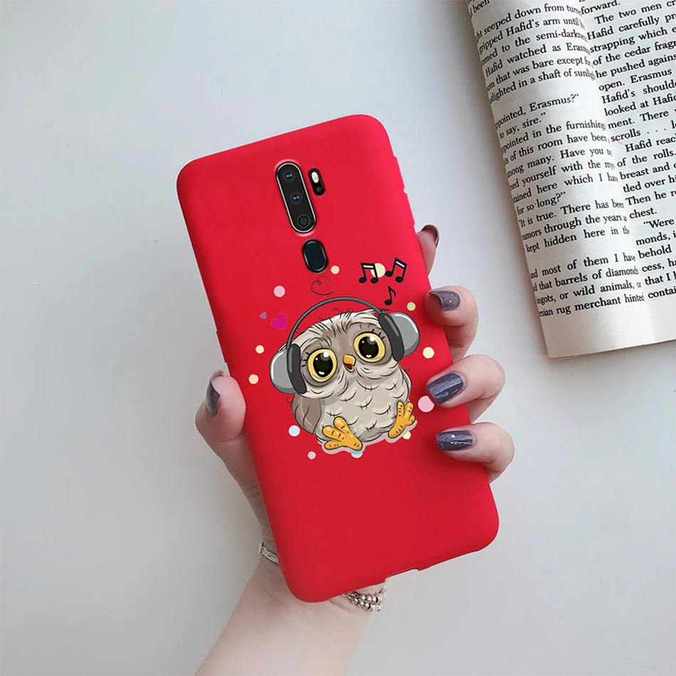 Case For OPPO A5 (2020) A9 (2020) A11X Soft Silicone Cute Heart Painted Cases TPU Back Cover For Coque OPPO A5 A9 A 5 2020 Funda cases for oppo cell phone