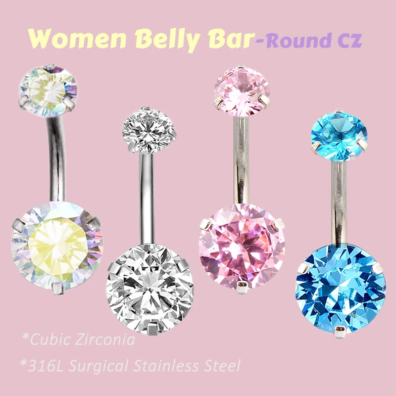 Clicker Da Ombelico (acciaio Chirurgico, Argento, Finitura Lucida) Con - Foto 2