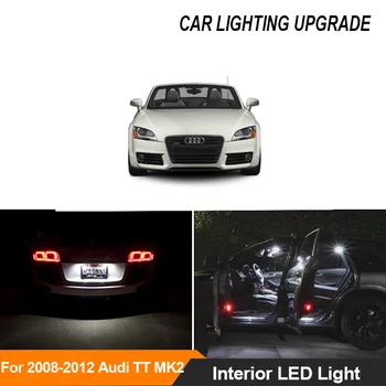 

12pcs White Canbus LED Light Interior Light Kit For 2008-2012 Audi TT MK2 Map Trunk Glove Box License Plate Lights Lamp