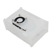 Transparent Acrylic Case Enclosure Box with Cooling Fan for Raspberry Pi 4 Model B Transparent Acrylic Case Enclosure Box with Cooling Fan for Raspberry Pi 4 Model B