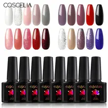 COSCELIA, 15 шт./набор, набор гелей для ногтей, Набор лаков для маникюра, наборы для нейл-арта, УФ светодиодный Гель-лак, Полупостоянный набор для ногтей
