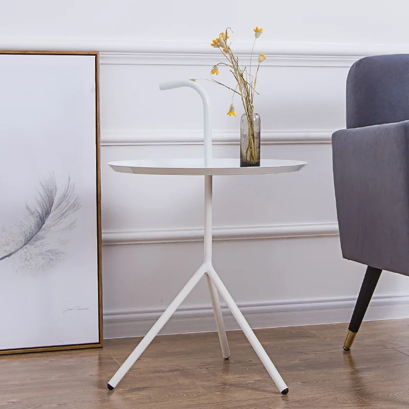 Современный металлический круглый поднос в скандинавском стиле маленький