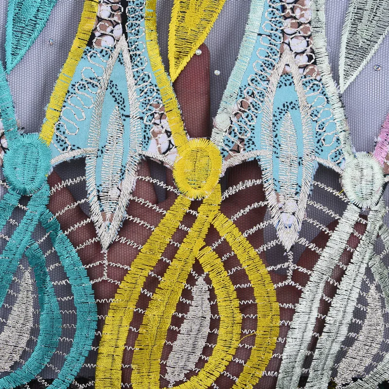 SJD кружево Новая африканская Сетка кружевная ткань Высокое качество воск гипюр шнур кружево с камнями водорастворимое кружево для свадебного платья A1779