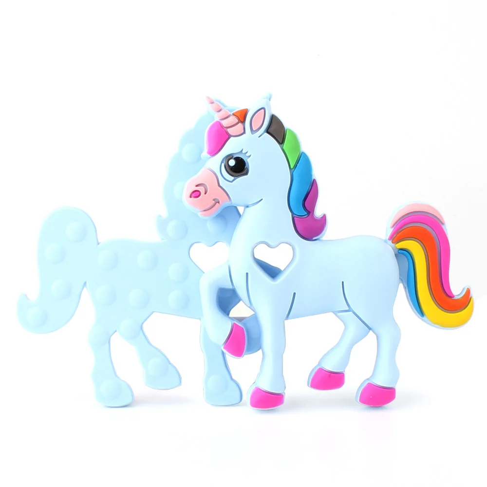 UnicornA Keep& Grow 1 шт. силиконовый Прорезыватель для зубов животные коала Сова Детские Прорезыватели силиконовые бусины BPA бесплатно DIY Прорезыватель для зубов ожерелье аксессуары - Цвет: UnicornA