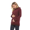 Maternity Hoodied Sweater Winter thermal Fabric Long Sleeve Breastfeeding Jumpers Nursing Wear Lactation Clothes 4
