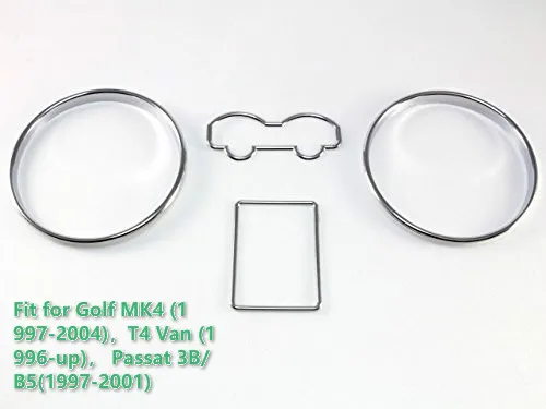 Chrome Speedometer Gauge Dial Ring Instrument Panel Ring fit VW Golf 4 MK4 Passat 3B B5 T4 Van