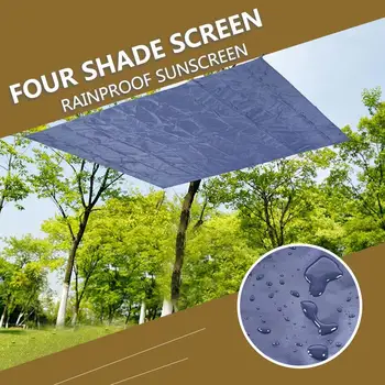 

Grey Oxford Cloth Camping Mat Camping Canopy Shade Canopy Gazebo Practical Portable Waterproof Travel Durable Moisture Proof