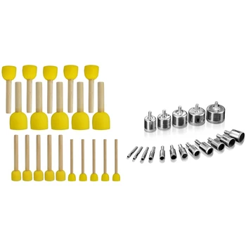 

17Pcs Core Coating Diamond Hole Saw Drill for Tool Extractor & 20 Pcs Round Sponges Brush Set
