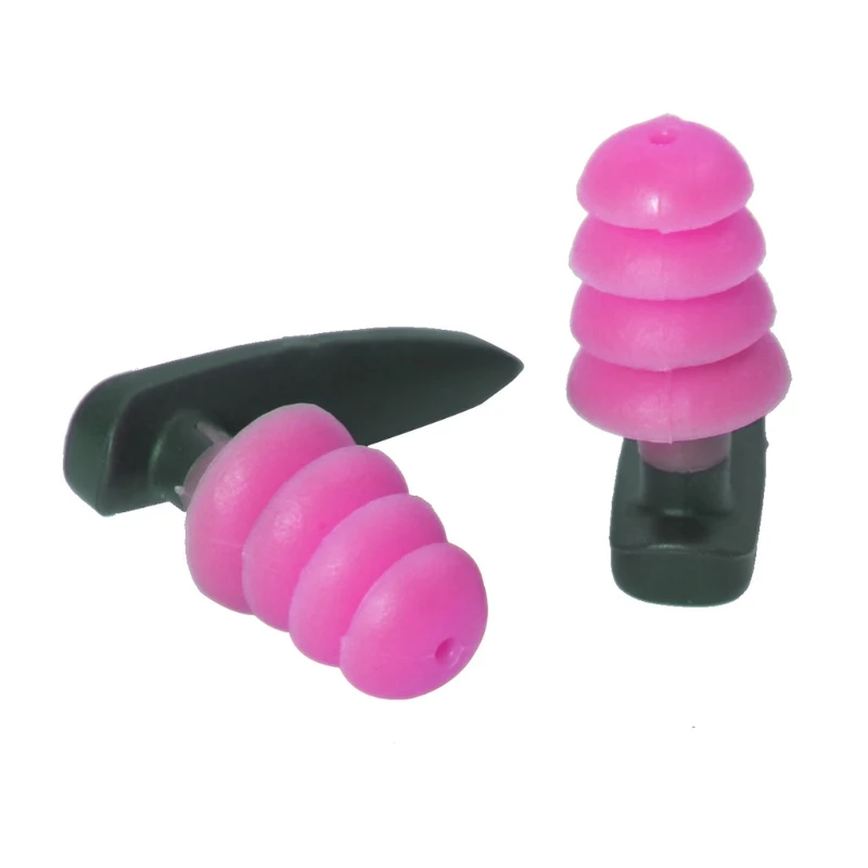 Silicone macio natação tampões de ouvido confortável à prova dwaterproof água com cancelamento ruído reutilizável proteção auditiva fones armazenamento caso 62kf