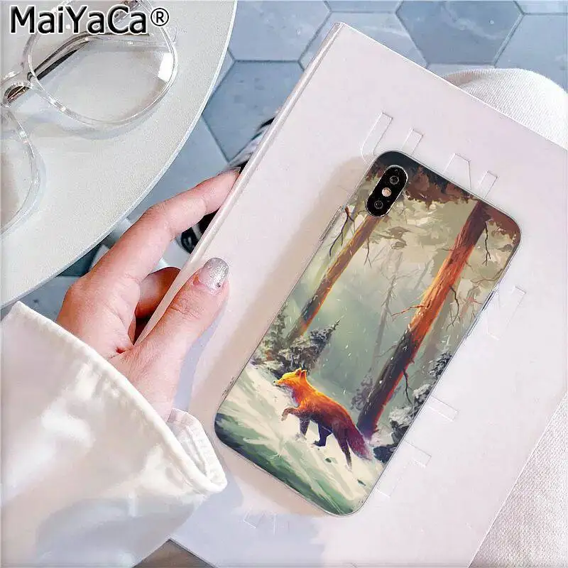 MaiYaCa милый лисичка в осенние листья лес DIY роскошный высококачественный чехол для телефона для Apple iphone 11 pro 8 7 66S Plus X XS MAX 5S SE XR - Цвет: A2