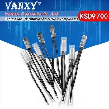 

5pcs KSD9700 250V 5A 45~90 Degree Temperature Switch Bimetal Disc Normal Close Closed Thermostat Thermal
