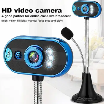 

HD Video Conference 20nm Focal Length LED HD Webcam Microphone PC Vision Computer Night With Video Desktop Usb Camer G3W0