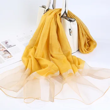 

Foulard Femme Gradient Printing Scarf Women Fashion Fashion Female Quality Beach Multi-Purpose White