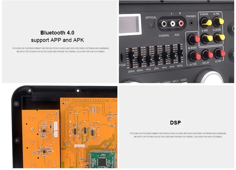 DSP bluetooth MP3 декодер доска караоке предусилитель микшер эквалайзер без потерь волокно коаксиальный эквалайзер для домашнего усилителя гитары T0113