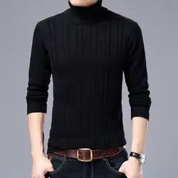 Прямая поставка 2019 брендовая одежда мужской свитер однотонный пуловер узкий свитер мужской повседневный теплый зимний свитер мужской
