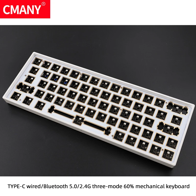 Np641 Shell Mechanical Keyboard Kit 64 Keys Rgb 3 Modes Usb Wired 2.4g