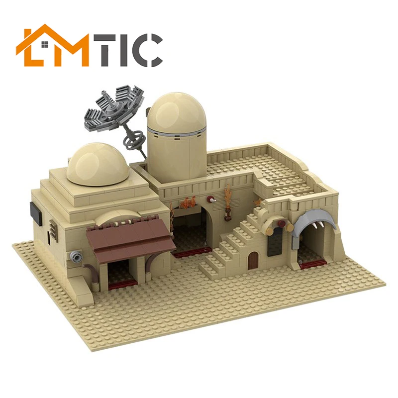 

MOC Star Series Wars Building Blocks Tatooine Double Building TAT02 On Kids DIY Architecture Bricks Toys Children Xmas Gift