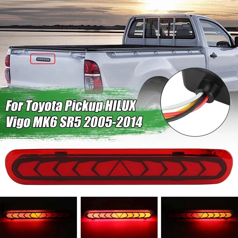Автомобильные светодиодные дополнительные стоп-сигналы для пикапа Toyota Hilux Vigo MK6