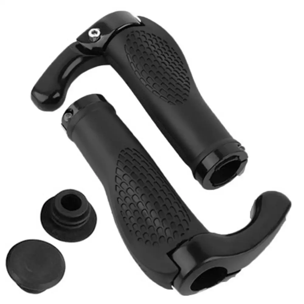 New 1 Pair Bicycle Handlebar Set Mountain Bike Rubber Horns Deputy