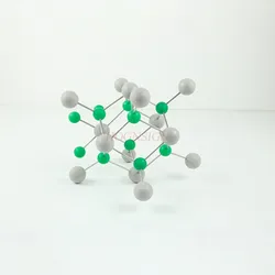Structure moléculaire chimique en fluorure de Calcium, modèle à bille et à bâton, démonstration de cristal 