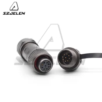 

WEIPU ST12 series 9 pin Wire Connector Automotive LED Power Rear-nut Waterproof Connector Female Plug Male Socket IP67