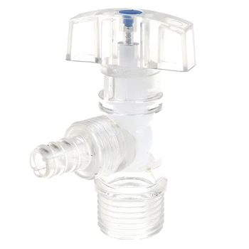 

1pcs Practical New Transparent Plastic Faucet 4-Divided Triangle Valve Pagoda Head Water Tap