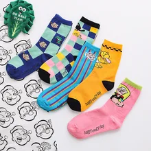 Женские носки с героями мультфильмов, носки с аниме, хлопковые теплые милые модные повседневные носки, дышащие носки в Корейском стиле
